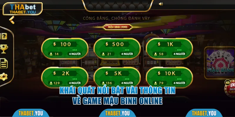 Khái quát nổi bật vài thông tin về game Mậu Binh Online